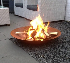 Brasero de Acero Corten Resistente al Calor para Exteriores, Color Natural Oxidado, para Leña, para Fiestas al Aire Libre - Product Image 4