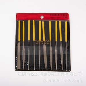 Juego de limas de diamante semicirculares de 180 mm <span class=keywords><strong>x</strong></span> 5 mm, 10 piezas, para desbarbado y acabado de superficies - Product Image 2