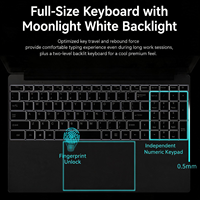 Nouvel ordinateur portable Intel 15,6 pouces N95, 16 Go de RAM DDR4, écran 1920x1080, SSD, cadre de 5 mm, clavier rétroéclairé, Windows 10, 1,5 kg, fin et léger, pour étudiants et professionnels