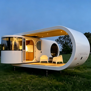 Maison mobile personnalisée, design moderne respirant, structure circulaire en acier, pour <span class=keywords><strong>chambre</strong></span>, bureau <span class=keywords><strong>à</strong></span> domicile, hôtel, garantie 1 an - Product Image 1