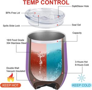 Gobelet à vin isotherme en acier inoxydable en forme d'œuf avec logo personnalisé, isolation thermique de 6 à 12 heures, portable - Product Image 3