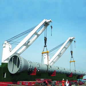 8ton-30ton Knuckle Boom Deck <span class=keywords><strong>Crane</strong></span> dengan 8T hidrolik ambil mesin & Motor Remote Control untuk penanganan kargo massal penggunaan laut - Product Image 1