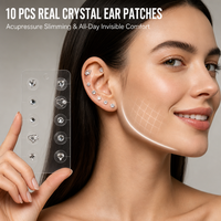 Patchs d'acupression auriculaire à micro-pression, graines auriculaires autocollantes 7 couleurs, boucles d'oreilles adhésives, OEM ODM Personnalisé Vente en gros