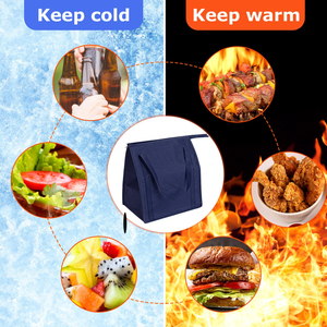 กระเป๋าหิ้วแบบมีฉนวนลายทาง ทำจากผ้าไม่ถักทอ สำหรับใส่ของไปชายหาด หรือใส่ของชำ แช่เย็น หรือส่งอาหารแบบกำหนดเอง - Product Image 6