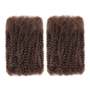ANNA Factory Pré-étiré 4C Extensions de <span class=keywords><strong>Cheveux</strong></span> <span class=keywords><strong>Couleur</strong></span> Chaude #4 Brun <span class=keywords><strong>Couleur</strong></span> Afro Crépus <span class=keywords><strong>Cheveux</strong></span> Humains en Vrac <span class=keywords><strong>pour</strong></span> Dreadlock Extensions - Product Image 2