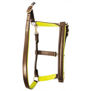 Licol de cheval personnalisé de qualité supérieure avec sangle en nylon souple et cuir PP Boucles de quincaillerie en acier et laiton Colliers de tête de cheval - Product Image 1