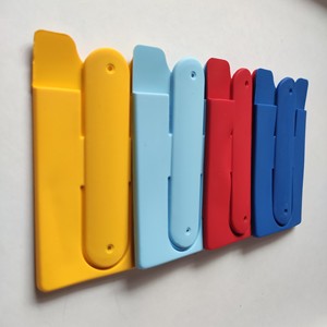 2026 Hot Sale Durable Silicone Phone Holder <strong>Case</strong> Credit <strong>Card</strong> Cash Pouch Adhesive Back Rubber Cover for Cell Phone Sticker - Product Image 5