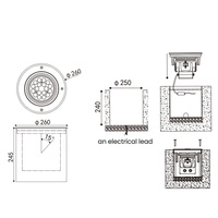 Projecteur encastré de jardin étanche IP67 18W/36W à intensité variable avec télécommande, éclairage LED souterrain pour aménagement paysager extérieur