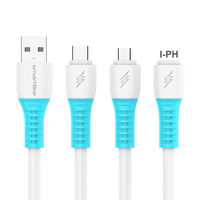 Kabel Data USB SOMOSTEL PVC Ekonomis Tahan Lama 6A 2A Pengisian Cepat Simbol Tipe C untuk Samsung iPhone 17 Kabel untuk Ponsel Tablet