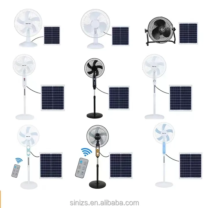 Heim Solarventilator Ac Dc Mini elektrischer Bodenständerventilator solar wiederaufladbarer Ventilator mit Solarpanel Solar-Tischventilator