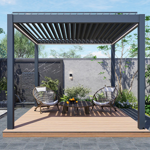 <span class=keywords><strong>Pergola</strong></span> bioclimatique en aluminium pour extérieur 3x3m, imperméable, revêtement poudré, balcon, jardin, gazebo, lames orientables, terrasse - Product Image 3