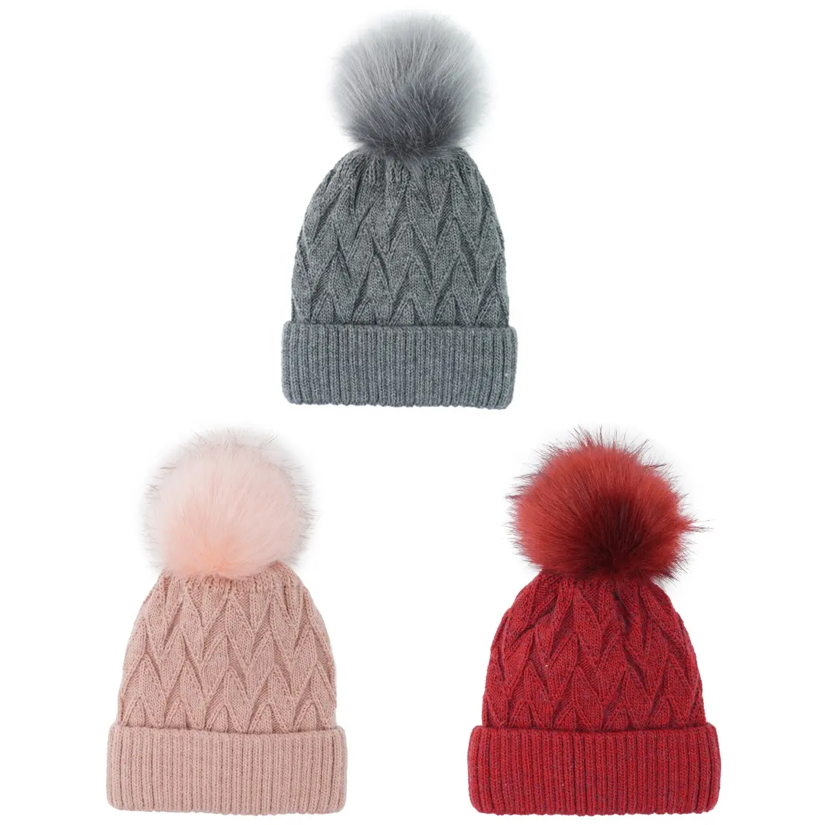 Best Verkopende Mutsen Voor Dames Winter Hats_beanies Gevoerd Gebreide Warme Dikke Vrijetijdskleding Effen Vrouwen Mutsen