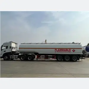 Oil Tanker Transport Fuel Tank Semi Trailer Carbon Steel 40000 Liters Truck Trailers 3 Axles Container Side Lifter Truck Trailer