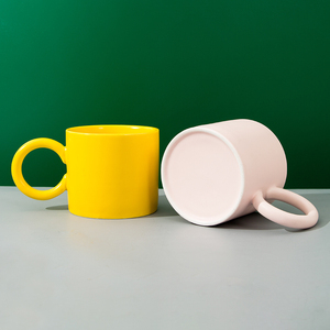 Sáng Tạo 11 Oz Cà Phê Sứ Các Loại Màu Mug Cup Custom Logo Handmade Mug Gốm Cho Cà Phê - Product Image 6