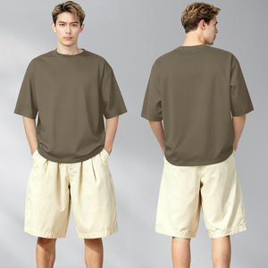 เสื้อยืดผ้าถักเนื้อหนาผสมโพลีเอสเตอร์/คอตตอนสำหรับผู้ชาย คุณภาพสูง พร้อมลายพิมพ์แบบกำหนดเอง ขายส่ง - Product Image 2