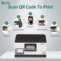 Printer UV Inkjet Flatbed Otomatis Kecil A5 Baru dengan Printhead DX7 untuk Bola Golf dan Produk Datar Garansi 1 Tahun
