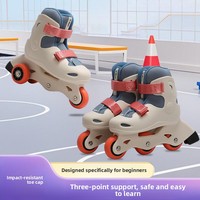 Patins à roulettes réglables ZHOYA pour garçons et filles, patins en ligne pour débutants, roues simples, antidérapants, chaussures d'extérieur