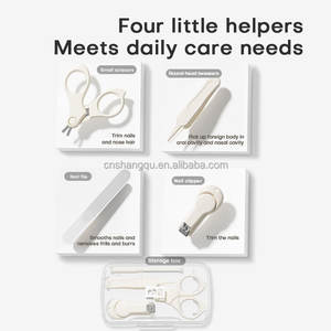 VSUCH Ensemble de 4 coupe-ongles pour bébé Ensemble de soins de sécurité pour bébé avec <span class=keywords><strong>ciseaux</strong></span> coupe-ongles Kit essentiel pour bébé pour cadeau de nouveau-né - Product Image 3