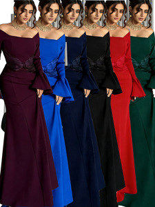 Robe élégante et stylée pour femme, couleur unie, col carré, avec bandage, pour l'été, vêtement féminin, robe de bureau à lacets, taille haute, avec empiècements - Product Image 2