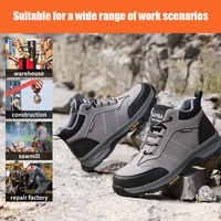 Bottes de Sécurité GUYISA, Tige en Microfibre Imperméable, Anti-Écrasement, Anti-Perforation, Semelle Extérieure en Caoutchouc Résistant, Embout en Acier