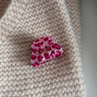 Pinces à cheveux en acétate imprimé léopard rose, style Y2K, motif guépard, pinces requin, accessoires de mode pour femmes