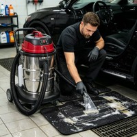 Machine de nettoyage de tapis par extraction à pulvérisation 30L, équipement de detailing automobile pour le lavage des tapis de sol et des sièges de voiture