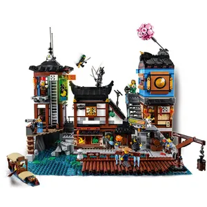 Uyumlu yaratıcısı 3553 adet NINJAGO şehir rıhtım modeli oyuncak inşaat blokları çocuk hediyeler için