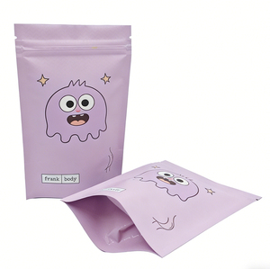 High Quality PE Stand Moisture Proof Coffee Scrub Skin Care Lotion Resealable Zipper Top Pouch Private <b>Label</b> Custom Plastic Bag - Product Image 3