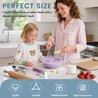 Boîtes à macarons pour emballer des bonbons et des friandises à la fraise avec décorations autocollantes pour offrir en cadeau et pour les fêtes