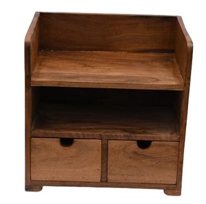 Natural Wood <b>Desk</b> Organizer with <b>Drawers</b> and Slots Premium Quality Storage Solution for Office Home and School <b>Desk</b> Accessories - Product Image 1