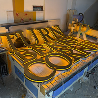 Panneau d'enseigne LED rétroéclairé personnalisé à prix d'usine, lettres rétroéclairées pour devanture de magasin, enseigne murale extérieure personnalisée, logo d'entreprise 3D en métal, enseigne LED