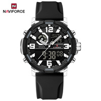 NAVIFORCE 7130 Transparente Digitaluhr aus Kunststoff Herrenuhr Sport Casual Outdoor Dual-Zeit-Funktion Original