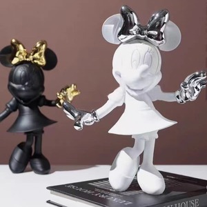 Sculpture Minnie Cartoon Moderne et Simple, Poupée Créative Tendance à Tenir pour Décoration de Salon et Bureau d'Enfants pour Noël - Product Image 1