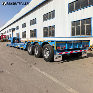 Semi-remorque à plateau surbaissé à col de cygne détachable en acier ultra-lourd 4 essieux 120 tonnes <span class=keywords><strong>RGN</strong></span> pour machines industrielles - Product Image 1