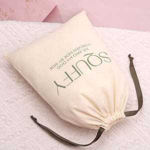 10*15cm Cotton Linen Drawstring Bags Custom Logo Size Environmental Cotton Canvas Fabric Packing Dust Pouch - Product Image 3