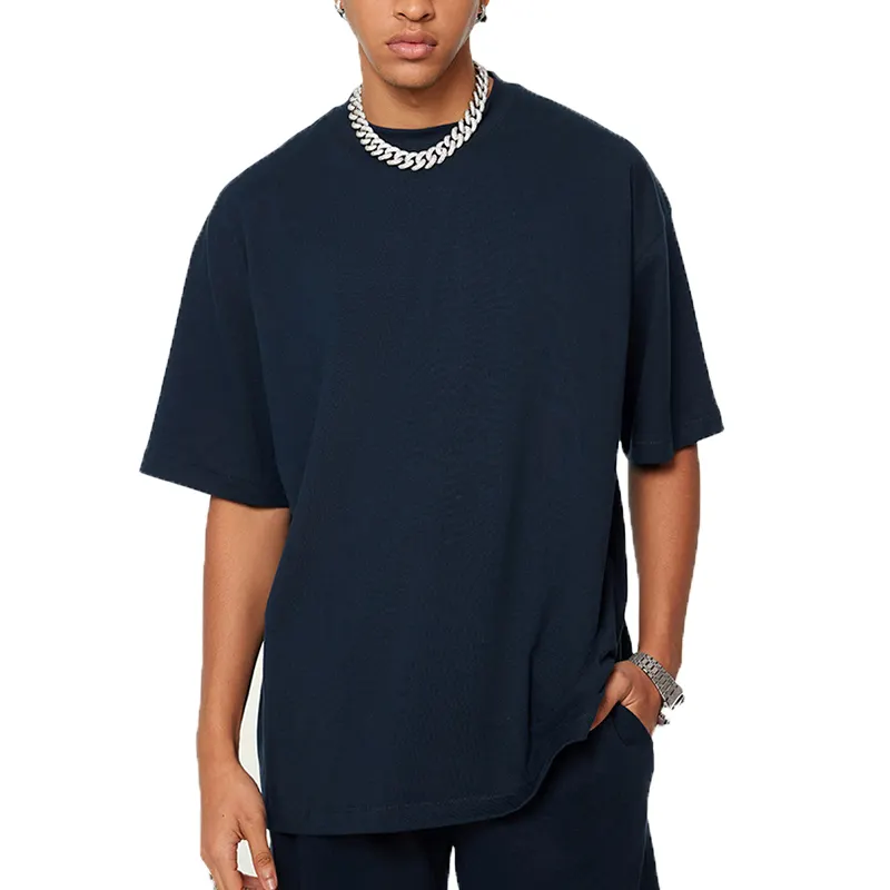 Yali Custom Heren Gym Kleding Verkoelende Snelle Drop Shoulder Ademend Effen Kleur T-Shirt