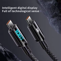 Câble de données à affichage numérique 100W pour iPhone 30W USB C à C PD charge super rapide Type C à USB câble de chargeur de téléphone portable