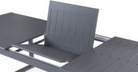 Table de repas extérieure extensible en aluminium, mobilier de jardin moderne en métal pour cour, hôtel, parc, villa