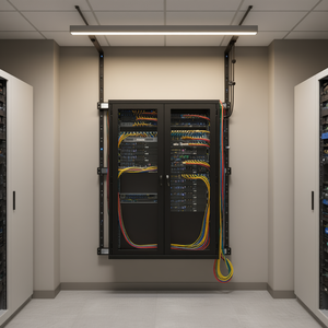 Gabinete de red de 12U y 19 pulgadas para montaje en pared, 20.9 x 15.7 x 23.6 pulgadas, negro, IP20, para sala de servidores - Product Image 2