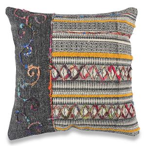 Wholesale Decorative Pillow Case with pom pom block printed embroidered <b>cushion</b> cover at best price Boho pillow cover - Product Image 5