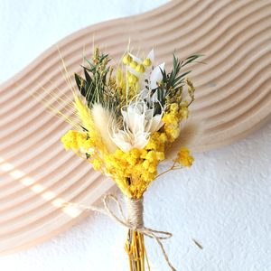 Bouquet de <span class=keywords><strong>fleurs</strong></span> séchées naturelles mélangées en gros, <span class=keywords><strong>fleurs</strong></span> de gypsophile violette et queues de lapin préservées pour la décoration bohème de la maison et des mariages - Product Image 5