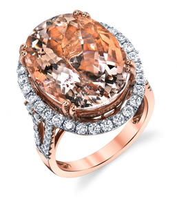 Morganite Wedding RingsMorganite Wedding <b>Rings</b> Kay JewelryRound Engagement <b>Ring</b> With Diamonds - Product Image 3