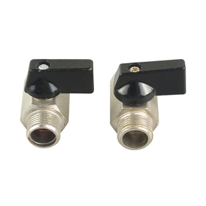 บอลวาล์วผลิตในจีน G1/8-G1/2 ได้รับการรับรองอย่างเต็มที่ บอลวาล์วแบบเกลียวในและเกลียวนอก ก้านสั้น - Product Image 3