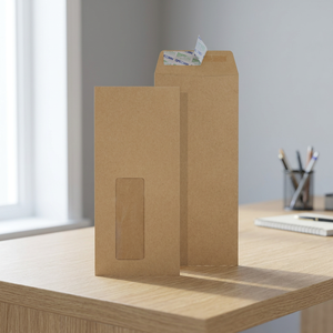 Enveloppe professionnelle Kraft Winpaq 8K4090P avec fenêtre de visualisation, 80 g/m², 4 x 9 pouces, à fermeture adhésive, pour factures et lettres, Malaisie - Product Image 3