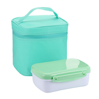 Bouteille d'eau isolée sous vide en acier inoxydable 304 à double paroi et boîte à lunch Bento en plastique avec boîte de rangement pour enfants