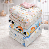 Baby-Beruhigungsdecke mit Vogelmuster, dreilagig, schwer, sensorisch, Minky Dot, weiche Babybettwäsche, GRS OEKO TEX Fabrik SKU