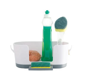 Kitchen Space Saving Plastic Dish Racks Dishcloths Storage Organizer Sponge Holder Sink Caddy With Drain