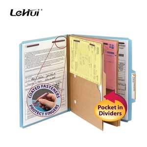 ספק זהב 2 אינץ התרחבות מכתב 2 כיס חוצצים קרטון דחוס סיווג קובץ תיקיית עם מחברים - Product Image 2