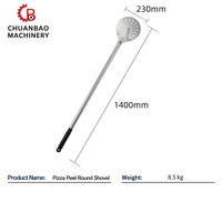 Ensemble d'outils pour four à pizza en aluminium, kit de pelle à pizza avec support, pelle à pizza perforée, pelle de retournement, brosse de four et crochet