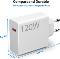 Chargeur Xiaomi 120W Turbo Charge Rapide Prise UE Adaptateur Secteur USB 120W pour Redmi Note 11 12 13 Pro Plus 5G Mi 14 13 13T